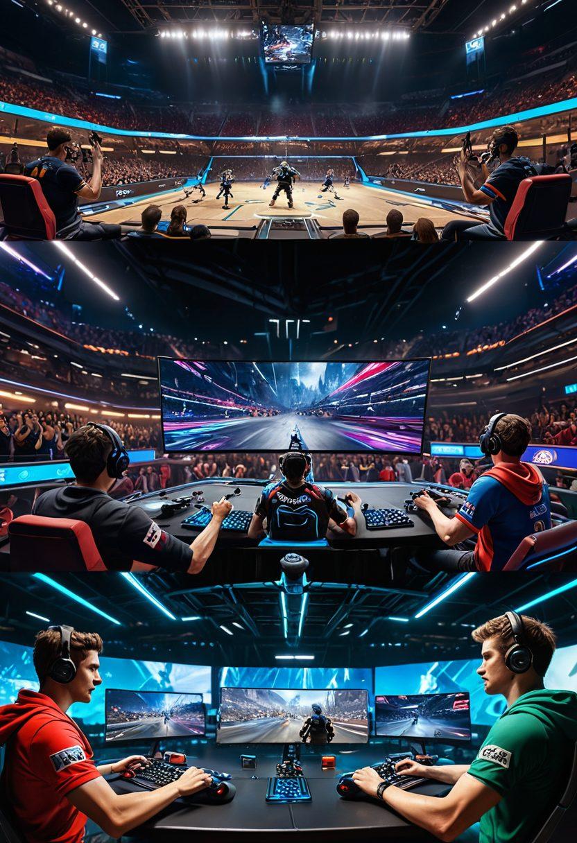 A split-screen scene showcasing intense multiplayer gaming on one side with players high-fiving and cheering, while the other side shows a calm, immersive single-player game with a lone player deeply engrossed. The background elegantly blends the vibrant energy of competitive eSports with the cozy atmosphere of casual solo gameplay. super-realistic. vibrant colors. high contrast.